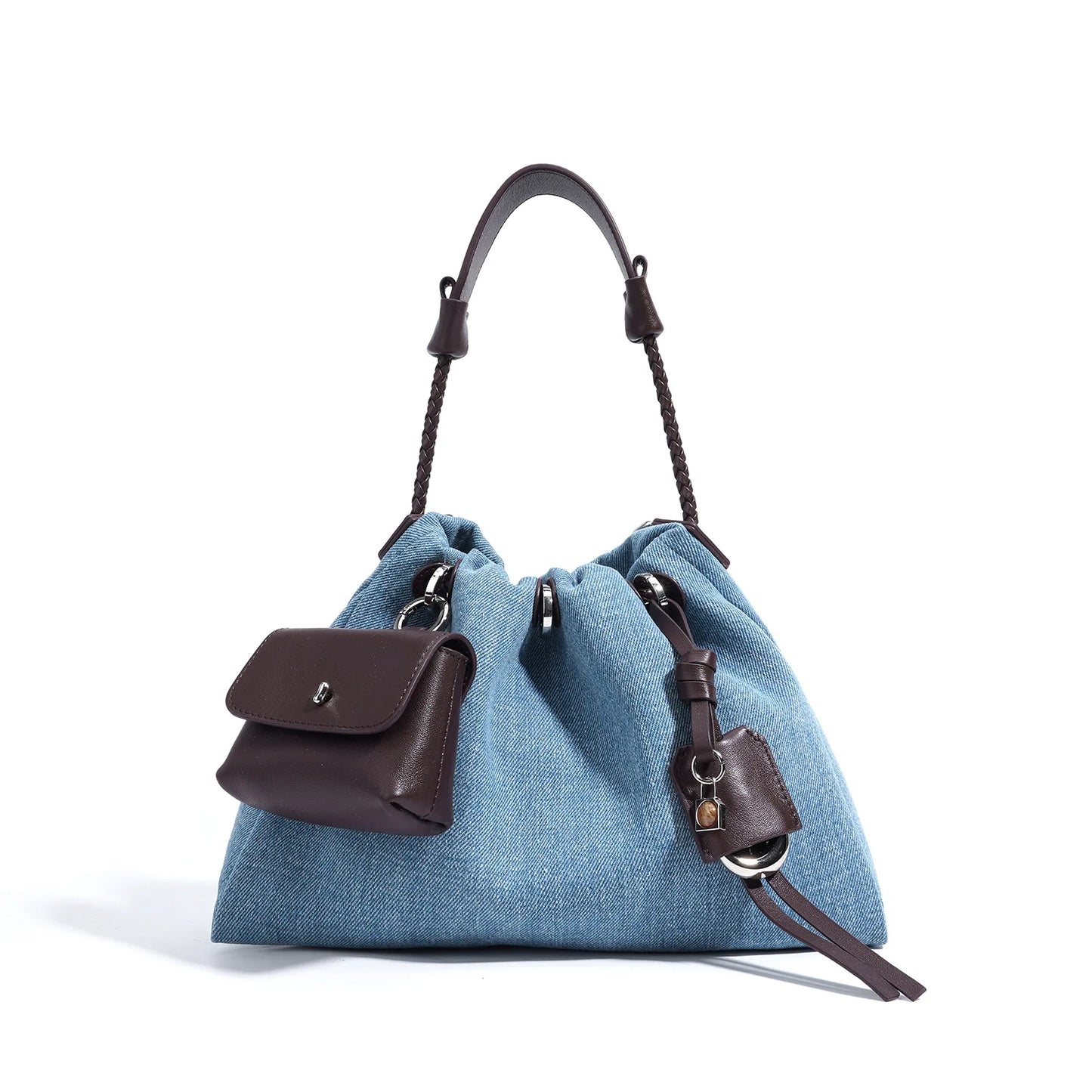 The Trixie Denim Messenger Saddle Bag