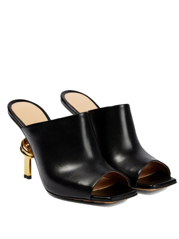 Summer New Slim Square Fit High-heeled Sandals