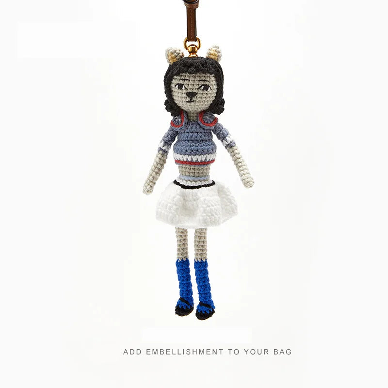Knitted Doll Pendant Bag Charm