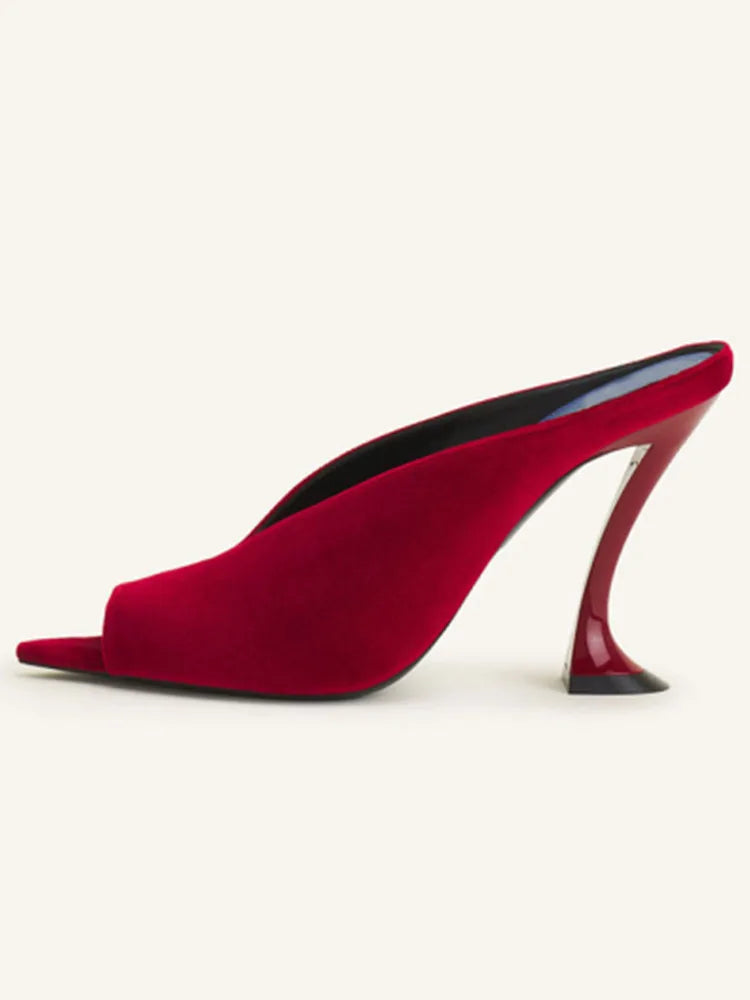 Slim High-heeled Pointed Fish Mouth High-heeled Sandals