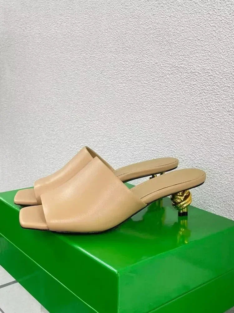 Summer New Slim Square Fit High-heeled Sandals