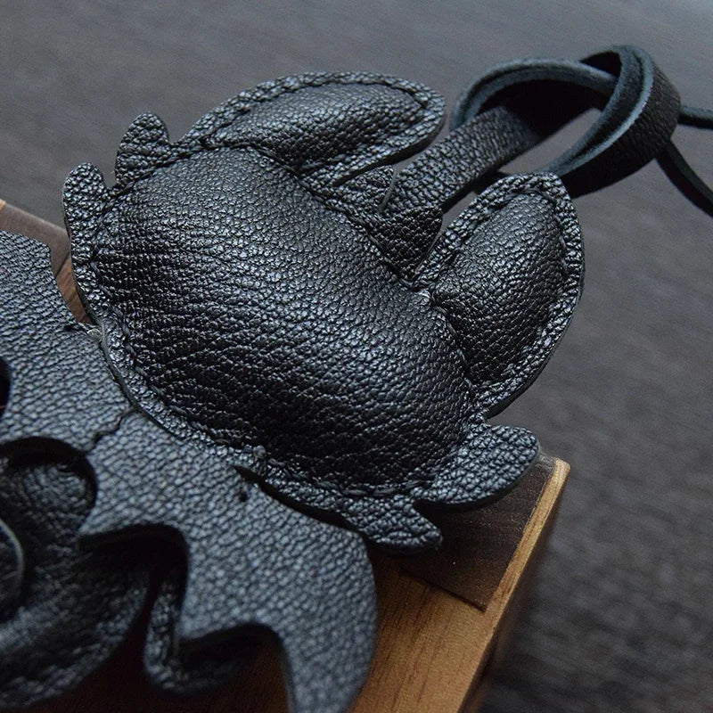 Handmade Leather Dragon Bag Charm