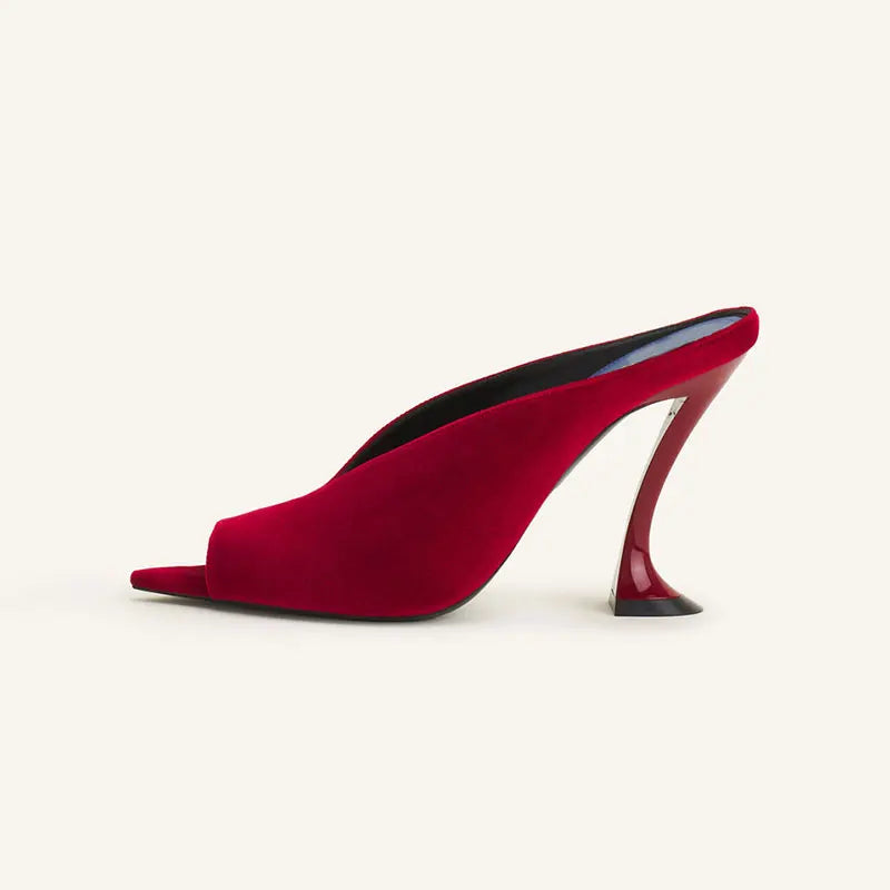 Slim High-heeled Pointed Fish Mouth High-heeled Sandals