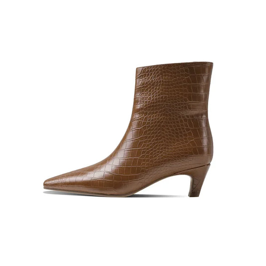 Low Heel  Pointed  Multi Functional Large Ankle Short Boots