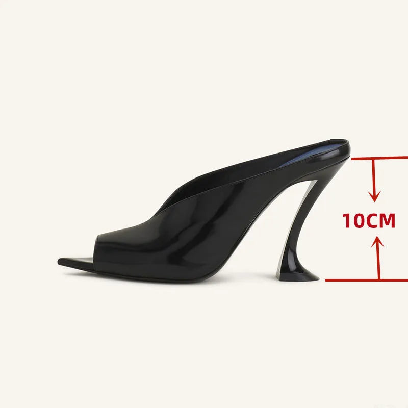 Slim High-heeled Pointed Fish Mouth High-heeled Sandals