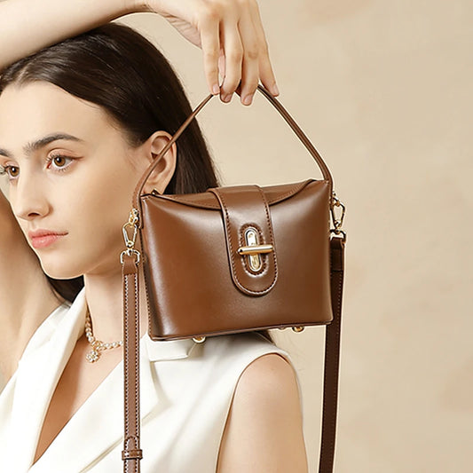 Burmisa Vintage  Leather Small Crossbody Bags
