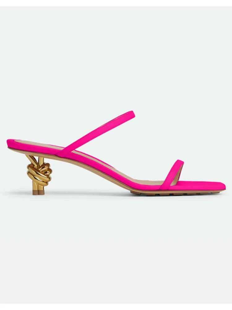 Summer New Slim Square Fit High-heeled Sandals