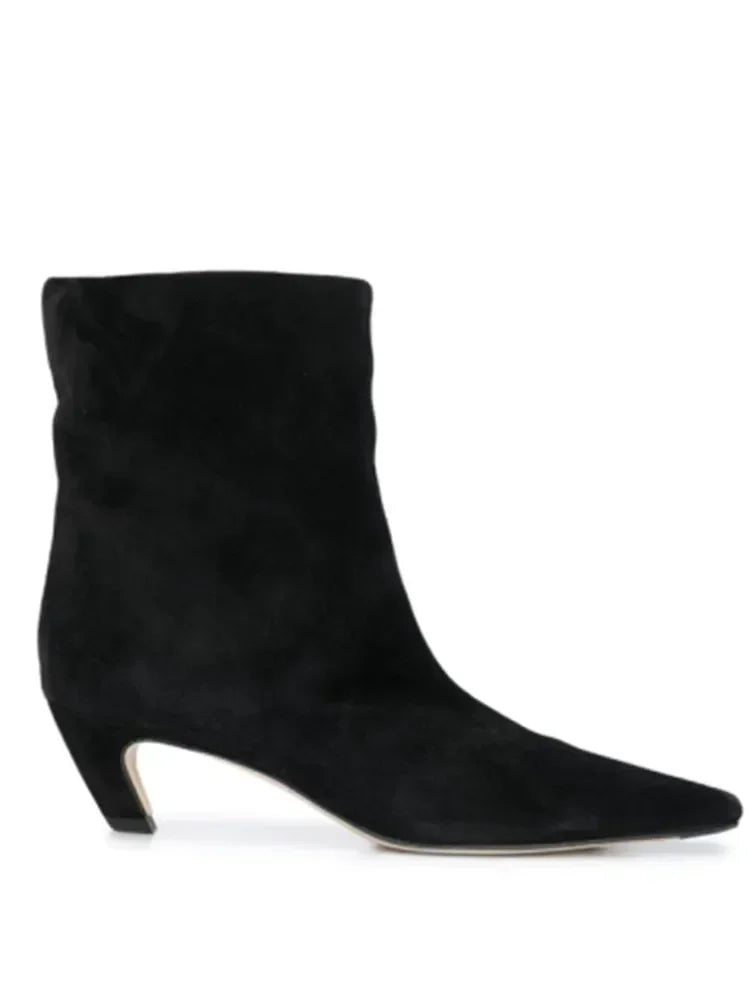 Low Heel Embroidered Multi Functional Women's Square Head Boots