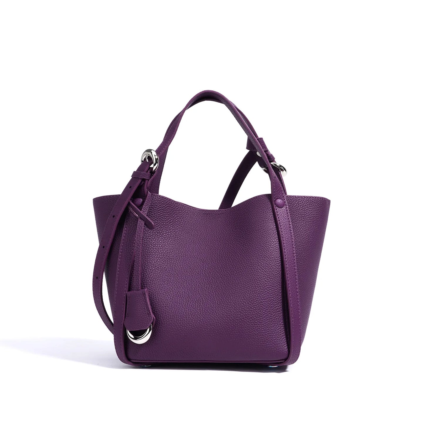 The Georgina Cowhide Leather Commuter Bucket Bag