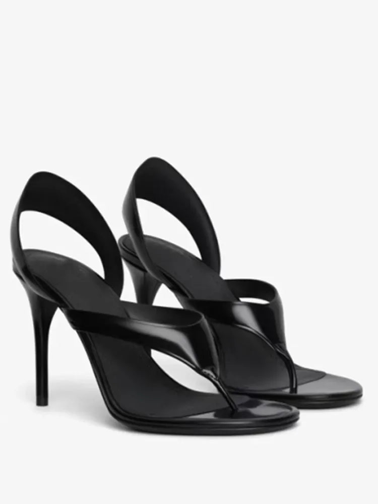Double Closure Slip on High Heel Sandals
