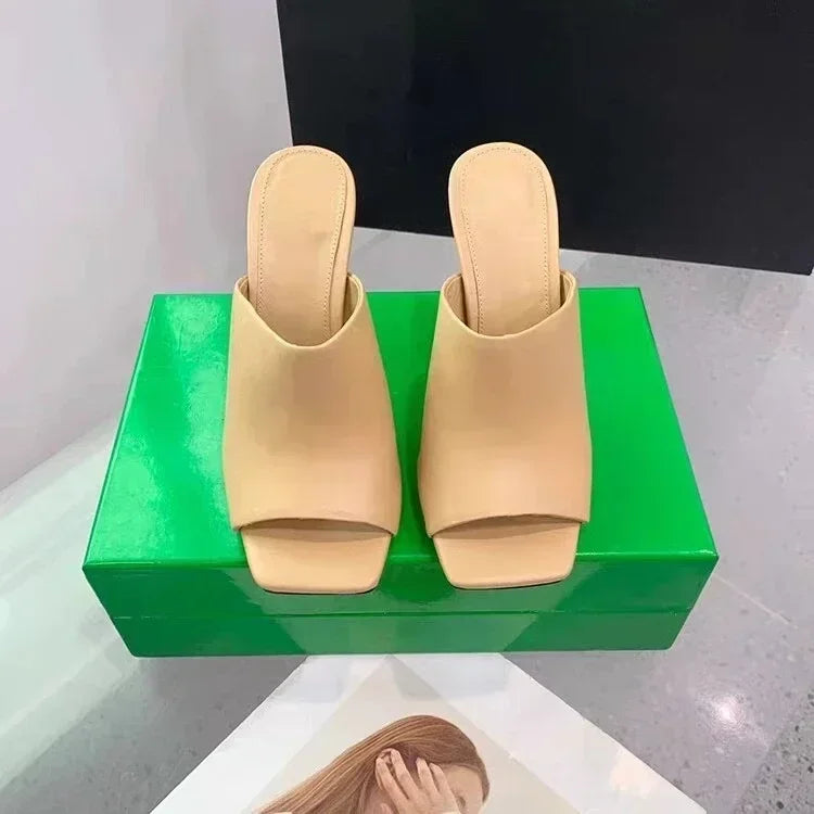 Summer New Slim Square Fit High-heeled Sandals