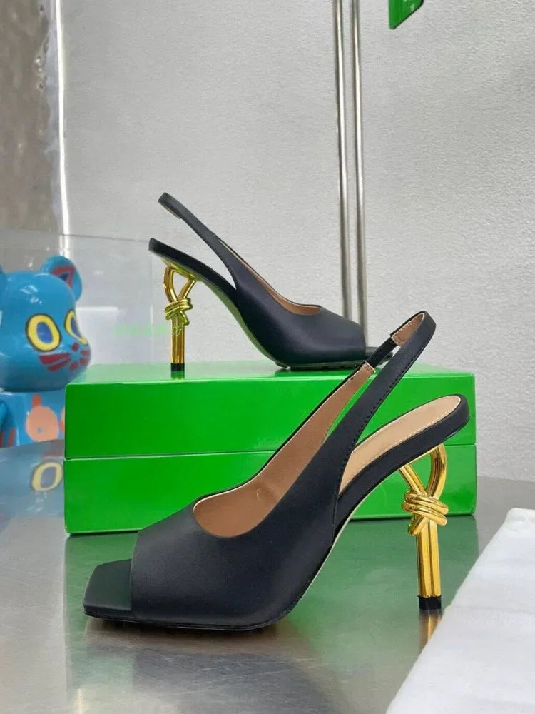 Summer New Slim Square Fit High-heeled Sandals
