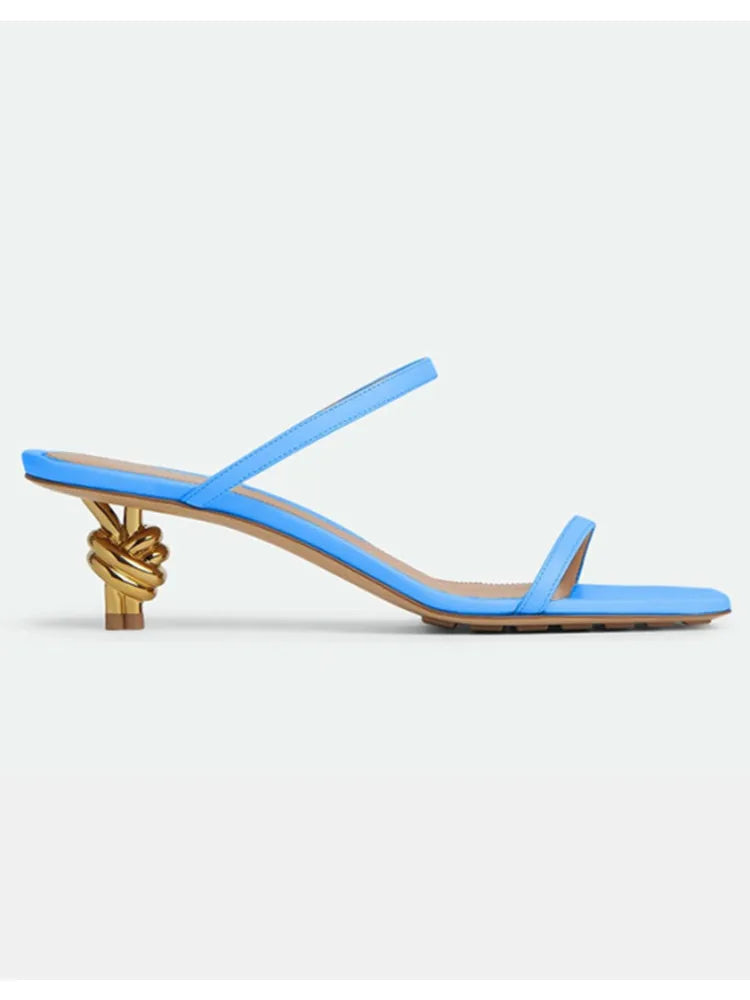 Summer New Slim Square Fit High-heeled Sandals