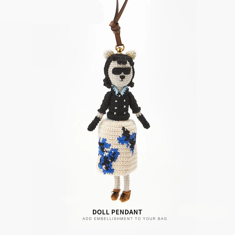 Knitted Doll Pendant Bag Charm
