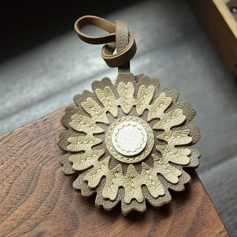 Leather Hand sewn Bag Pendant