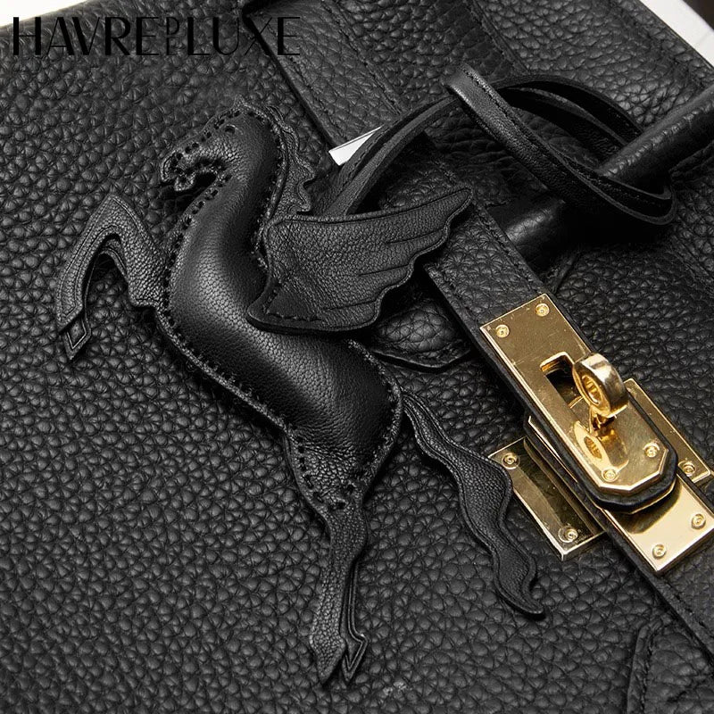 Handmade Sheepskin Horse Bag Charm