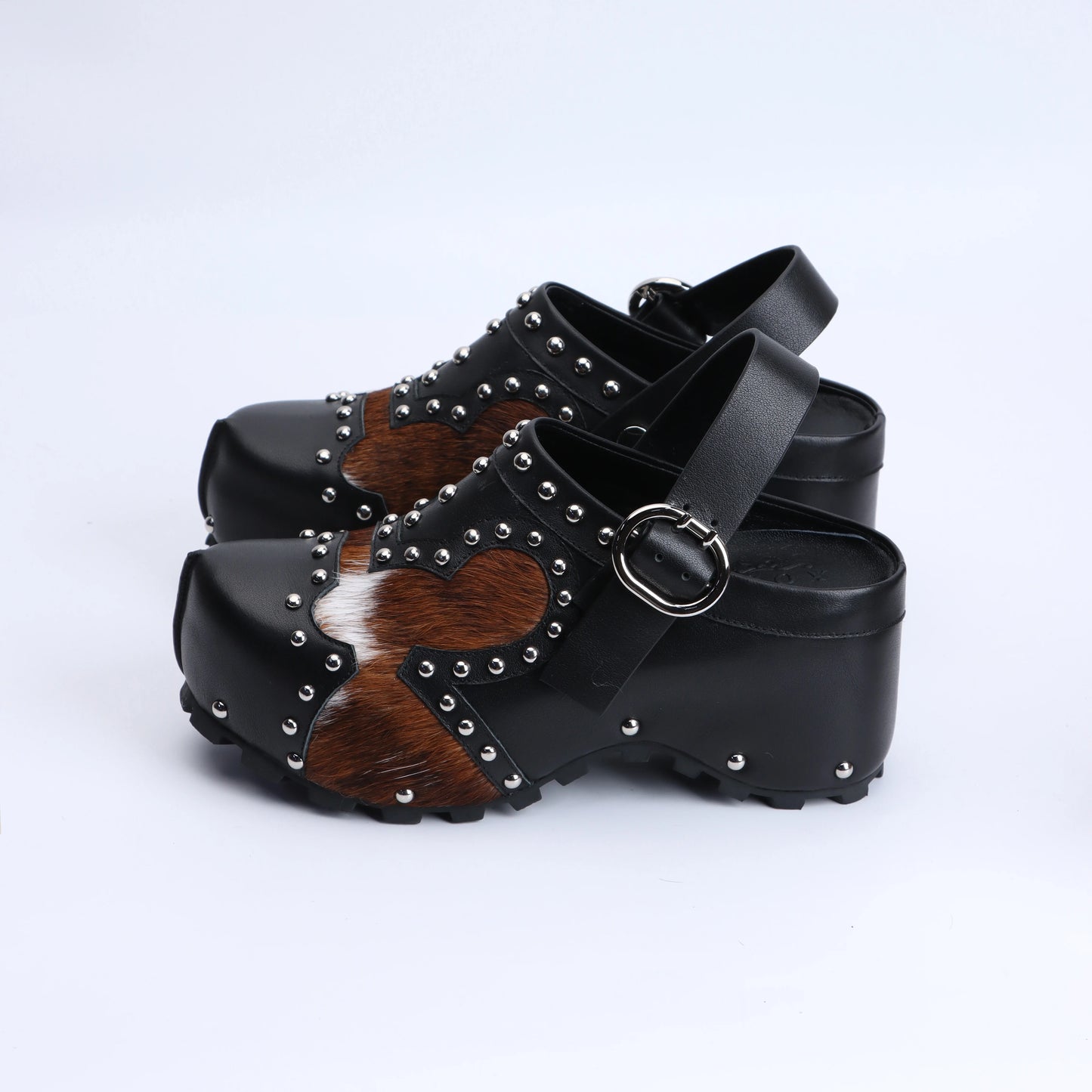 Handmade Lambskin & Cowhide Fur, Rubber Sole, Latex Insole, Mule Sandals
