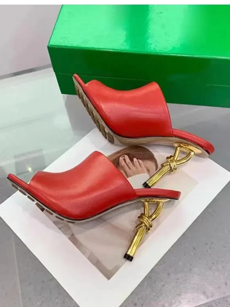 Summer New Slim Square Fit High-heeled Sandals