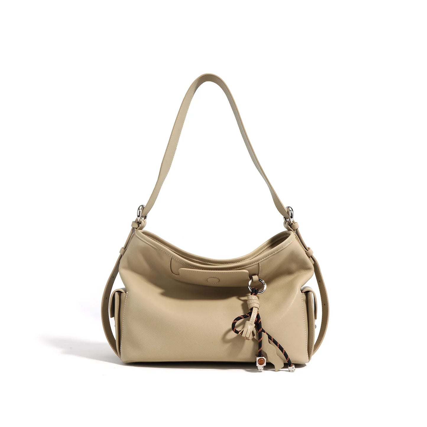 The Lavinia First Layer Cowhide Bucket Lazy Shoulder Bag