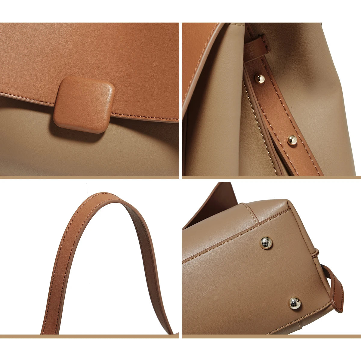 Foxy Leather Large Capacity Tote Shoulder Bag