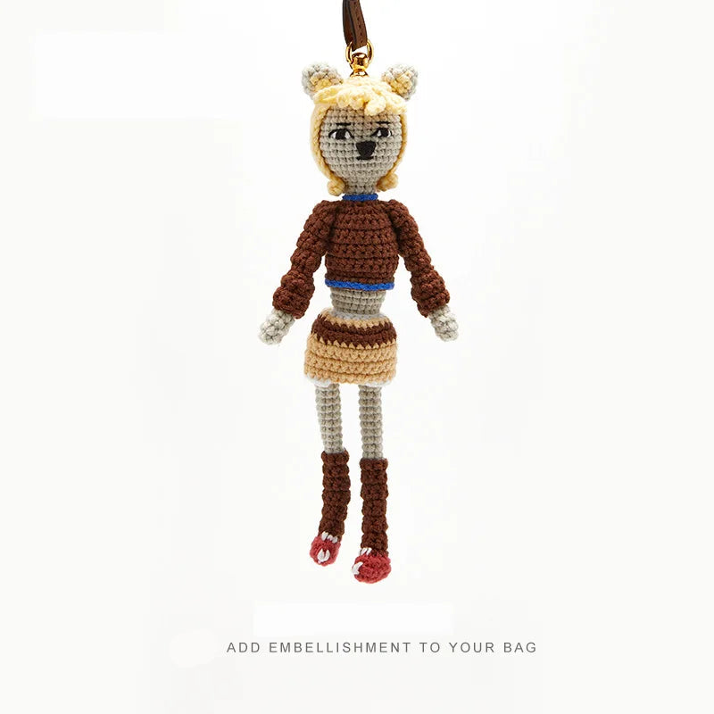 Knitted Doll Pendant Bag Charm