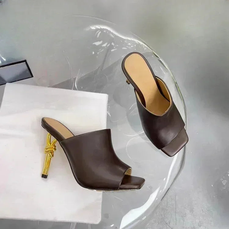Summer New Slim Square Fit High-heeled Sandals