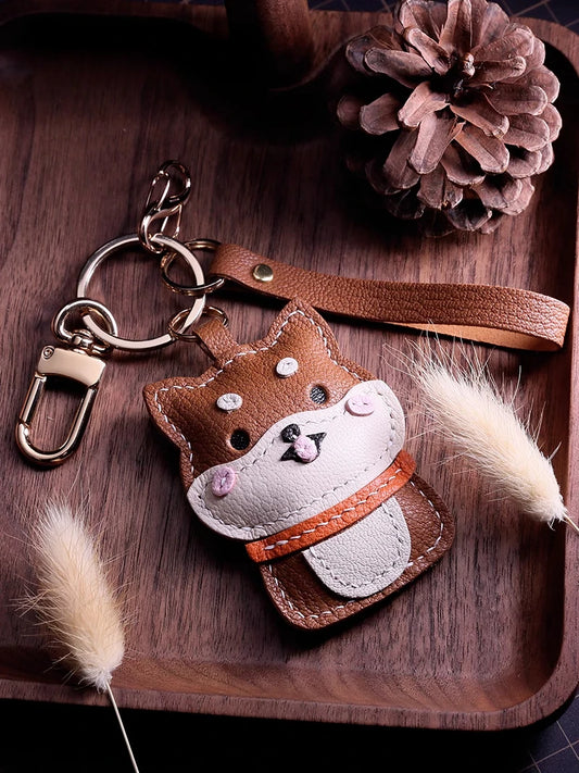 Genuine Leather Dog  Bag Charm