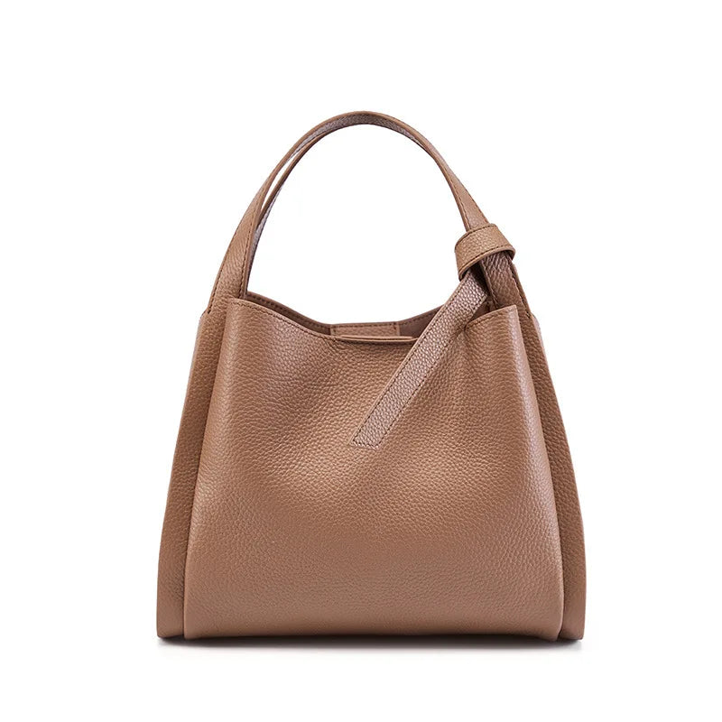 The Arabella Cowhide  Leather Bucket Crossbody Bag