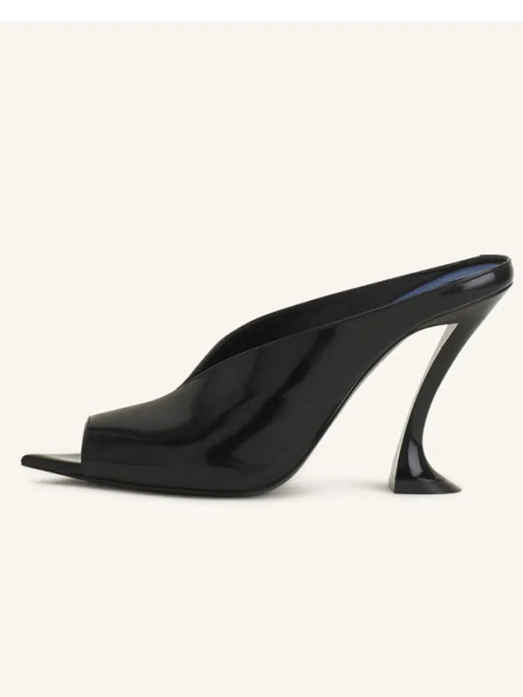 Slim High-heeled Pointed Fish Mouth High-heeled Sandals