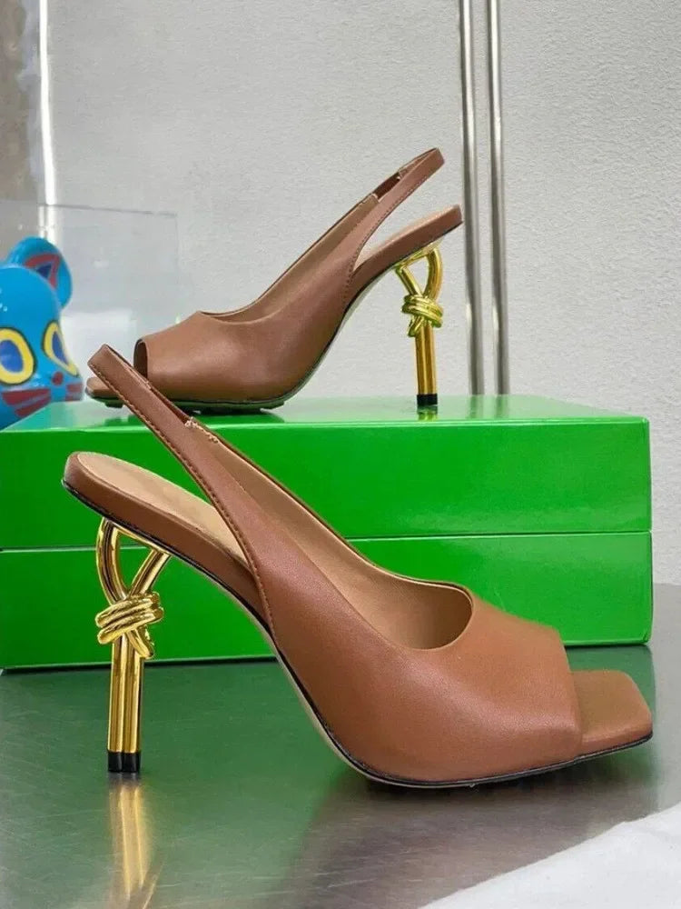 Summer New Slim Square Fit High-heeled Sandals