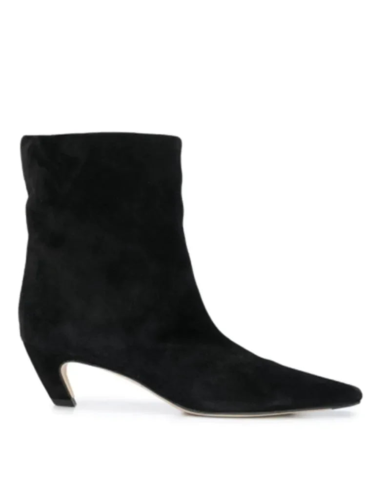 Low Heel  Pointed  Multi Functional Large Ankle Short Boots