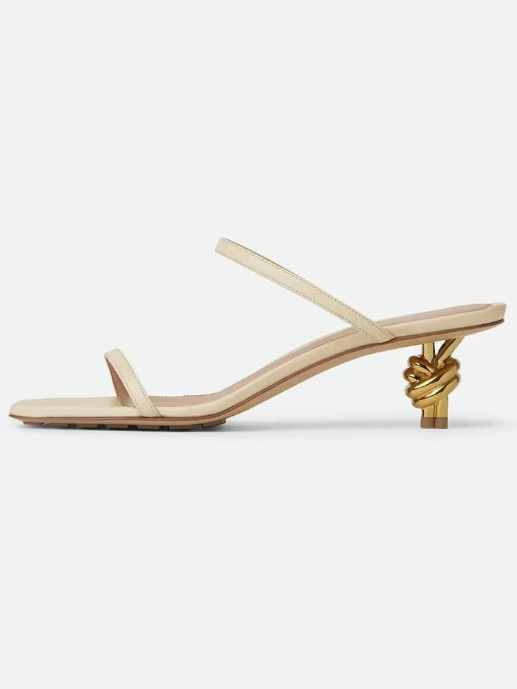 Summer New Slim Square Fit High-heeled Sandals