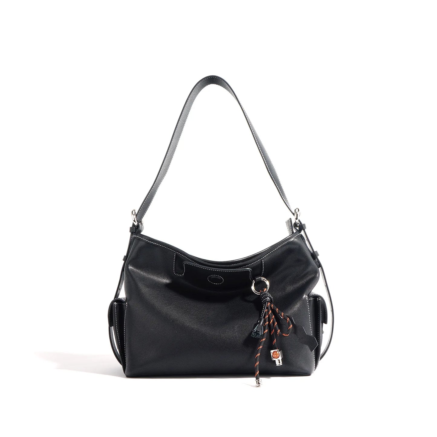 The Lavinia First Layer Cowhide Bucket Lazy Shoulder Bag