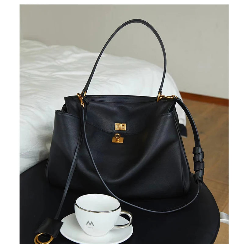 Zenna Leather Crossbody Large Capacity Shoulder Bag