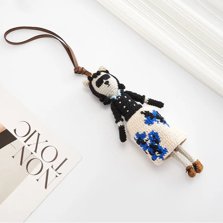 Knitted Doll Pendant Bag Charm